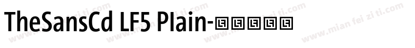 TheSansCd LF5 PIain字体转换